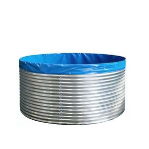 Estanque de Peces de Lona Galvanizada + Revestimiento de PVC Anti-filtraciones, Estanque de Acuicultura de Alta Densidad Personalizable/Tanque de Almacenamiento de Agua - Product Image 1