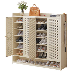 Tall Upright Shoe Cabinet With Doors Multi Layer Storage For Entryway Hallway Large Capacity Sneakers Boots High Heels Standing - Product Image 5