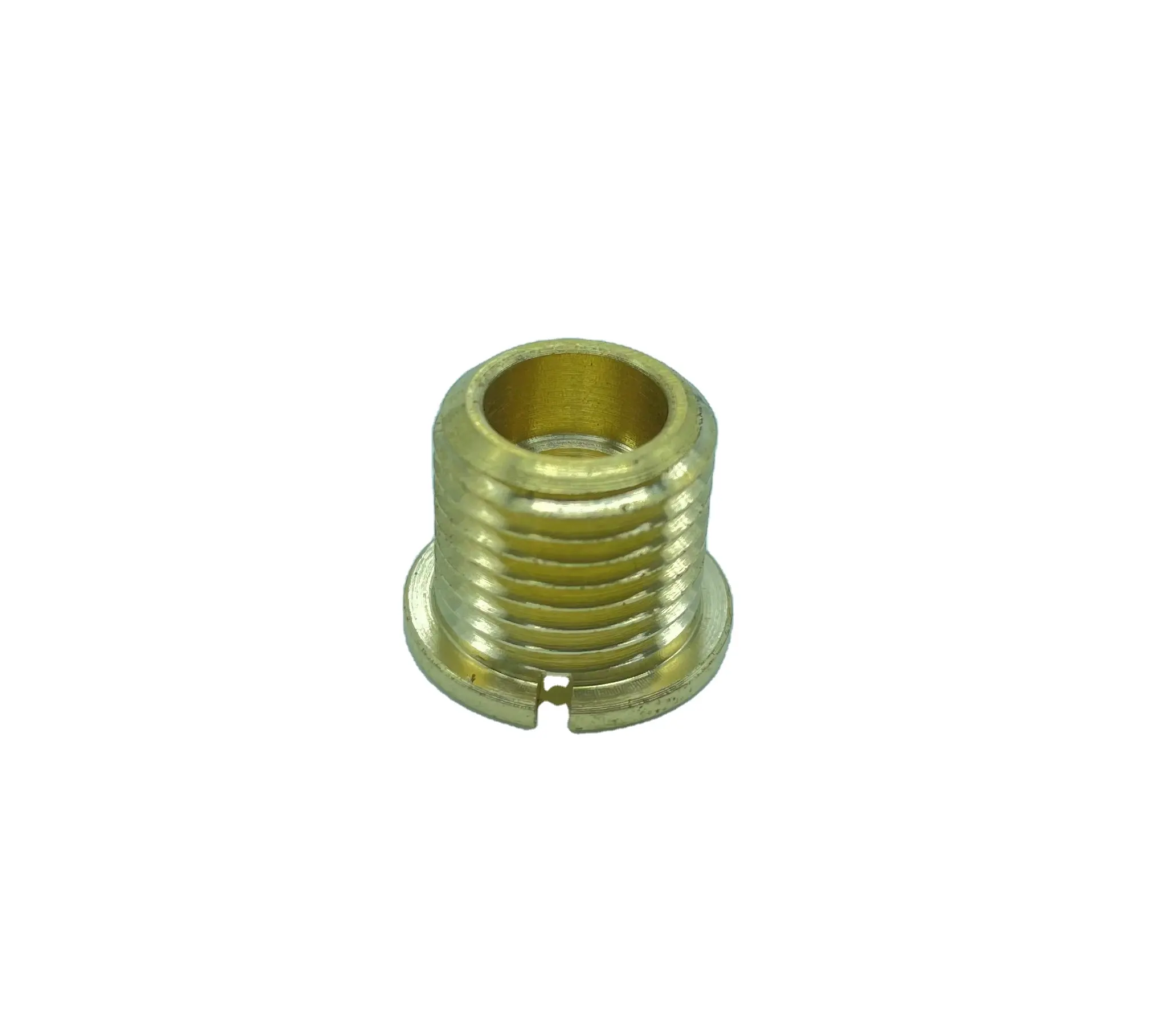 China fastener OEM grooved turning brass Threaded flat head insert nut knurled thumb nut