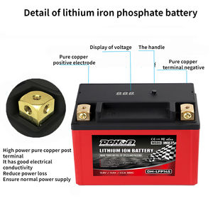 Аккумуляторы LFP14S для мотоциклов, 12 В, CCA500, 8 Ач, литий-Железный Аккумулятор для мотоциклов, Аккумулятор lifepo4 - Product Image 6