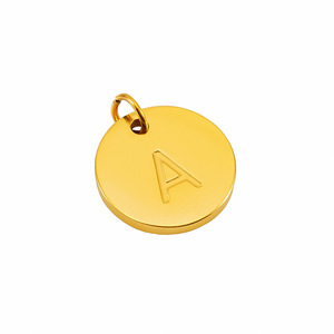 Colgante pequeño chapado en oro de 18 quilates, 26 letras en inglés, accesorios de joyería DIY para niños, tema religioso cristiano - Product Image 5