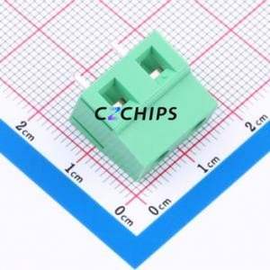 MX128-7.62-02P-GN01-Cu-Y-A Screw Terminal Block Through hole Component (THT),P=7.62mm Connector 1x2P 7.62mm Green Through Hole - Product Image 1