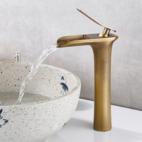 Robinet salle De bain Cascade Mitigeur De Lavabo Robinet En Bronze Huilé Robinet D'eau