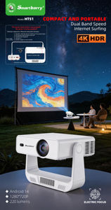 Mini Proyector Inteligente HT51 Portátil y Ligero 4K, Equipo de Visualización de Películas para Cine en Casa y Ocio al Aire Libre - Product Image 4