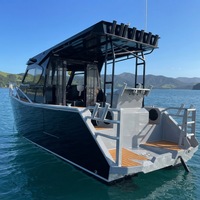 Perahu Aluminium Allsealion Alloy Boat Offshore 7.5m Gospel Fishing Boat, Kapal Pancing Aluminium Mesin Tempel Baru 200-300HP 8 Orang