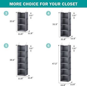 Wholesale Hanging Closet Organizer, 4-Shelf <b>Wardrobe</b> Hanging Organizer for Room <b>Wardrobe</b> - Product Image 4