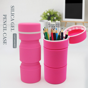 Custom Student Stationery <b>Bag</b> Pencil case Large Capacity Foldable Pen Holder <b>Bag</b> Silicone Pencil Pouch <b>Bag</b> With Zipper - Product Image 1