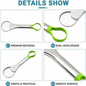 Cuchillo Manual de Acero Inoxidable Resistente al Calor <span class=keywords><strong>3</strong></span> en <span class=keywords><strong>1</strong></span> para Quitar Núcleos de Verduras, Aguacates, Pelar y Cortar Frutas - Product Image 5