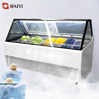 Vitrine réfrigérée de comptoir pour supermarché commercial, vitrine à glace pour restaurant