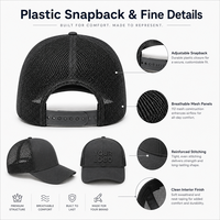 Casquette Trucker 6 Panneaux en Sergé de Coton avec Logo Personnalisé et Bande Latérale pour Marques de Streetwear Premium et Chaînes de Salles de Sport