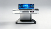 Console de salle de contrôle Modula, poste de commande high-tech, plateforme de centre de commandement