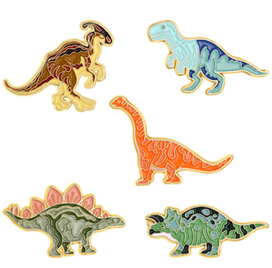 Nuevo Producto: Broches de Esmalte de Dinosaurios, Lindos Broches de Animales (Pterodáctilo, Triceratops, Estegosaurio, Tiranosaurio <span class=keywords><strong>Rex</strong></span>) para Solapa - Product Image 1