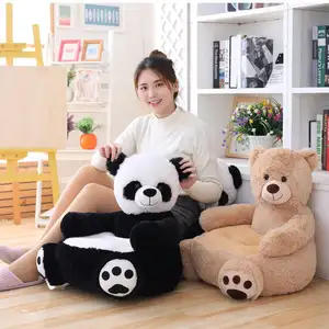 Cute Stuffed Animal Teddy Bear Dog Panda Unicorn Duck Children Chair Mini Sofa for Kids Foldable Sofa Chair