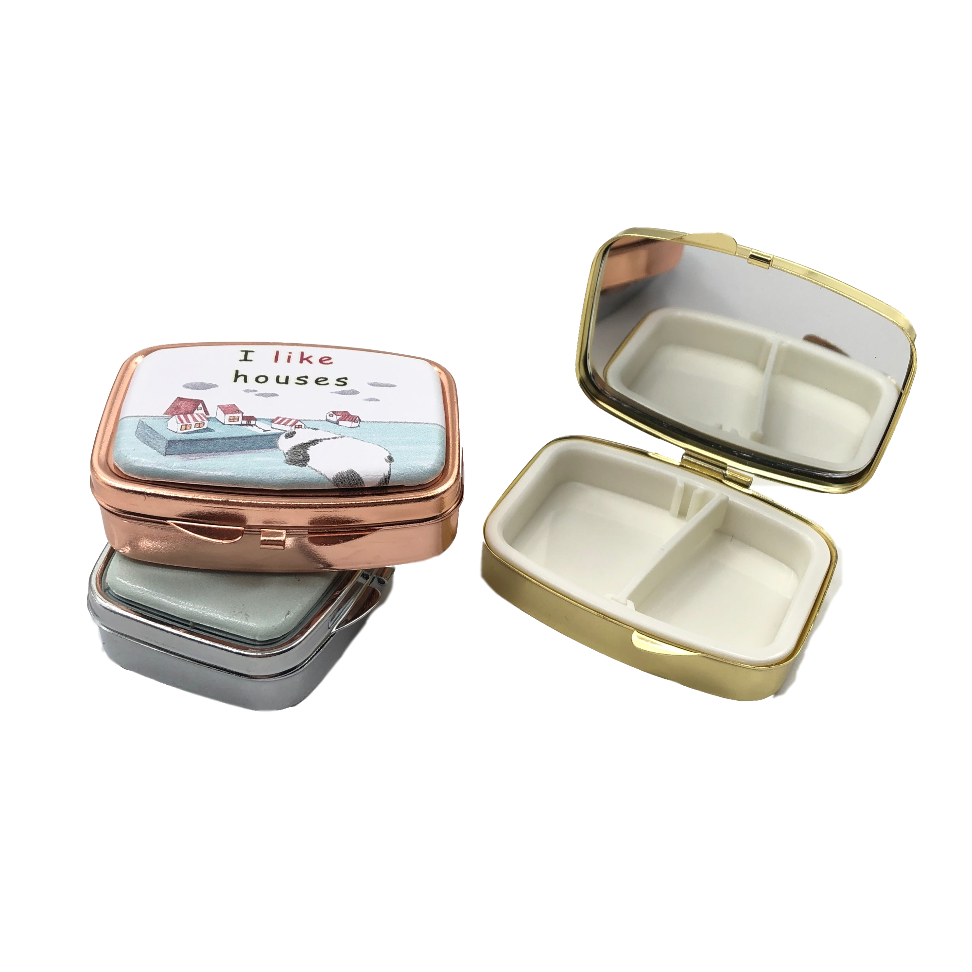 MM-MPB001 Портативный Металлические таблетницы/круглый металлический контейнер/железа, коробка для сигар