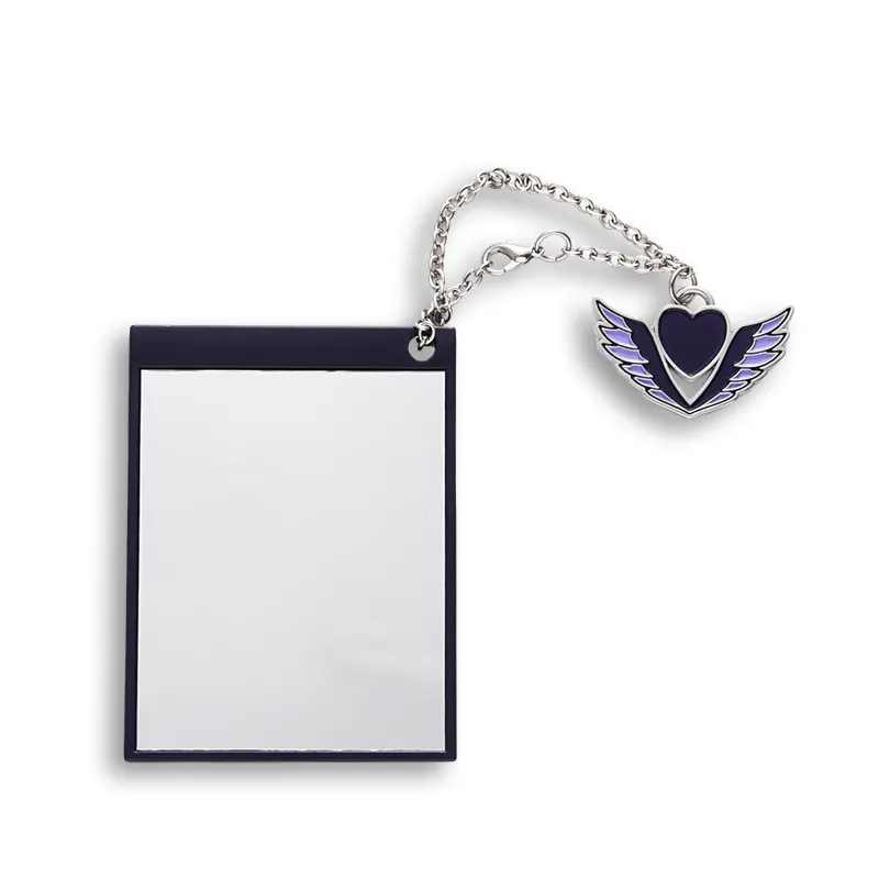 تصميم جديد مخصص بو الحقيبة المدمجة مرآة الطلاء المعدني مقبض مرآة مدمجة