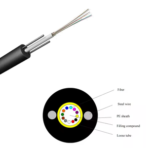 GYXTY/GYFXTY <span class=keywords><strong>Câble</strong></span> à fibre optique FTTH aérien pour conduit extérieur <span class=keywords><strong>2</strong></span> 4 6 Hilos 12 24 Core Single <span class=keywords><strong>Mode</strong></span> <span class=keywords><strong>Renforcé</strong></span> <span class=keywords><strong>Câble</strong></span> optique résistant aux UV - Product Image 1