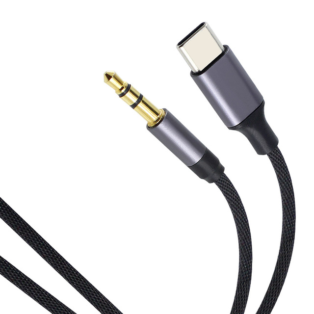 Factory OEM/ODM Type-C to 3.5mm Audio Cable 24K Gold Plated Connectors HiFi Sound Quality No Noise USB Type-C for Microphone Use