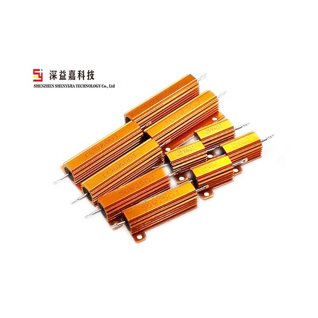 LRX 100W 120R J Golden Aluminium Housed Inorganic Coated Ceramic Tube Wirewound Braking Resistor Strong Overload Capacity Car
