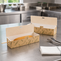 Caja Plegable para Hot Dogs con Recubrimiento a Base de Agua Personalizada, Contenedores Desechables Resistentes y Ecológicos para Snacks al por Mayor
