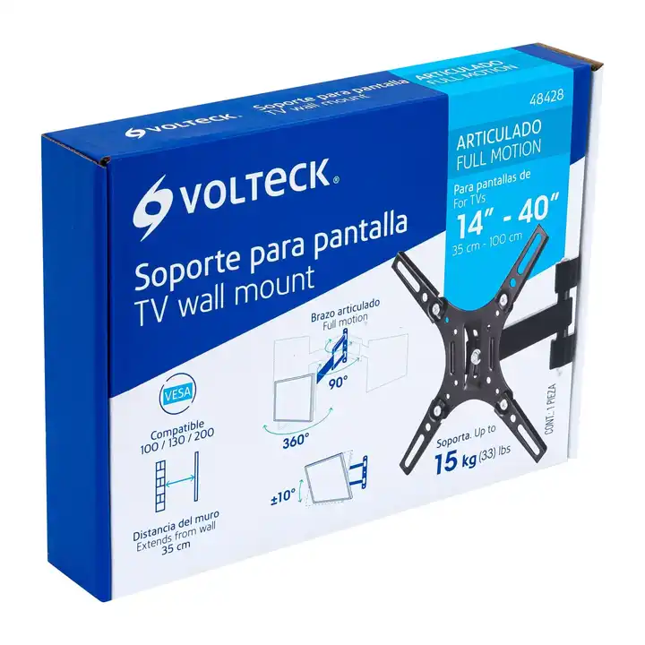 Box with 2 units. 14' to 40' screen support with angular and articulated movement.