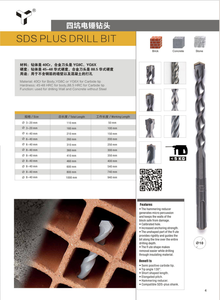 Brocas SDS Plus <span class=keywords><strong>para</strong></span> Metal, Broca de Diamante Sinterizado <span class=keywords><strong>para</strong></span> Concreto, Brocas de Núcleo de <span class=keywords><strong>Esmeril</strong></span> <span class=keywords><strong>para</strong></span> Perforación - Product Image 6