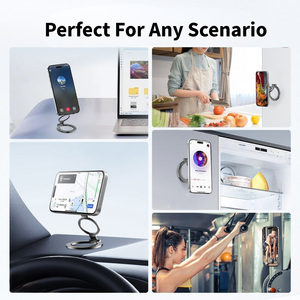 Anillo de Soporte Magnético Plegable de Aleación de Alta Calidad 360° con Doble Cabezal y Agarre para Teléfono - Product Image 6