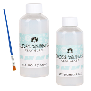 Vernis <span class=keywords><strong>à</strong></span> argile séché <span class=keywords><strong>à</strong></span> l'air 200ml Vernis <span class=keywords><strong>à</strong></span> haute brillance Glaçure <span class=keywords><strong>en</strong></span> céramique Scellant <span class=keywords><strong>à</strong></span> l'argile transparente avec pinceaux pour l'artisanat de la poterie Peinture acrylique - Product Image 5