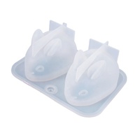 Moule en résine 3D en forme de lapin de pâques, lapin mignon, pour la décoration de la maison, 1 pièce