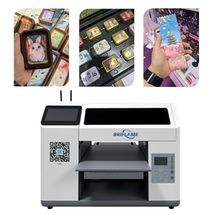Mini masaüstü A3 UV mürekkep püskürtmeli yazıcı yarı otomatik mobil uygulama baskı bilgisayar ile Metal rozet PVC kart UV yazıcı için - Product Image 2