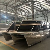 Luxe 23ft soudé en aluminium de qualité marine sport ponton bateau Console Yacht rivière divertissement tourisme pêche croisière