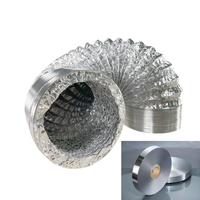 Tuyau de conduit d'échappement flexible rétractable personnalisé de 180mm Conduit d'air flexible en feuille d'aluminium multifonctionnel de conception moderne haut de gamme