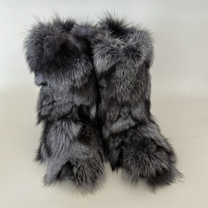 <span class=keywords><strong>Scarpe</strong></span> invernali invernali da <span class=keywords><strong>donna</strong></span> soffice stivali in vera pelliccia di volpe da <span class=keywords><strong>donna</strong></span> peluche caldi stivali da <span class=keywords><strong>neve</strong></span> calzature di lusso da ragazza con pelliccia di moda - Product Image 6