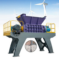 Machine de recyclage de pales d'éoliennes à double arbre de 1t/h entièrement recyclable avec garantie d'un an