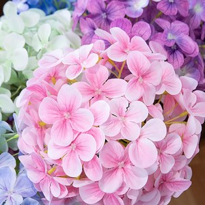 Fleurs d'hortensia artificielles 60 cm en soie, haute simulation, pour décorations de mariage et de maison - Product Image 2