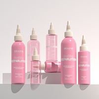 Ensemble d'emballages pour soins capillaires pour huile et sérum, flacon applicateur transparent de 50 ml à 240 ml avec boîte en carton pour les marques de salons