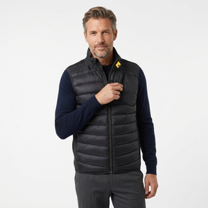 <b>Black</b> <b>Men's</b> Winter Puffer Vest Stand Collar Quilted Down Alternative Zip Up <b>Waistcoat</b> Outdoor Outerwear - Product Image 5