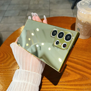 Coque de téléphone miroir de maquillage électro-plaqué tendance pour filles et femmes, étuis en PU antichoc pour <span class=keywords><strong>Samsung</strong></span> <span class=keywords><strong>S23</strong></span> <span class=keywords><strong>Plus</strong></span> S25 S24 Ultra - Product Image 3