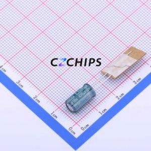 Condensador Electrolítico de Aluminio de Orificio Pasante LB1A471ME110B25CE0, Orificio Pasante, D6.3xL11mm 470uF 20% 10V 2.5mm - Product Image 1