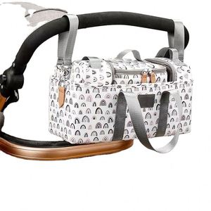 Sac à langer multifonctionnel portable BSCI, sac de rangement détachable pour poussette, sac organisateur pour poussette avec compartiment isotherme - Product Image 1