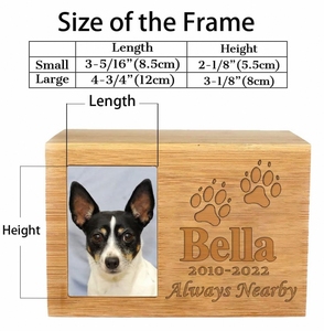 도매 고품질 나무 애완 동물 항아리, 사진 상자, 개와 고양이 애완 동물 기념 항아리 - Product Image 5