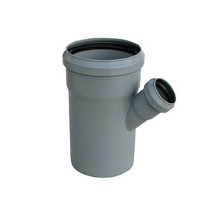 Raccordo Ridotto Htea Valsir Diametro 75, Connettore in Plastica 50 x 45 Gradi per Sistemi di Drenaggio - Product Image 1