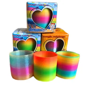 Giocattoli educativi arcobaleno a molla elicoidale giocattolo in plastica giocattolo giocattolo giocattolo giocattolo giocattolo giocattolo giocattolo arcobaleno colorato