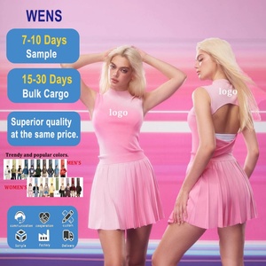 Conjunto Deportivo de Tenis para Mujer, Transpirable y de Secado Rápido, con Falda y Chaleco, Estilo 2025, Logotipo Frontal, OEM, ODM, Venta al Por Mayor - Product Image 1