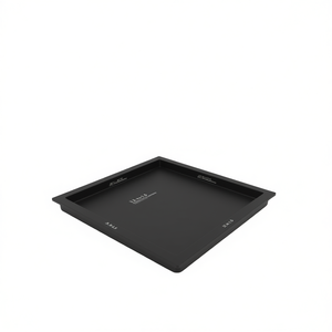 Base de Ducha Cuadrada Negra de ABS, 31.5 x 31.5, Lista para Azulejos, Diseño Minimalista - Product Image 1