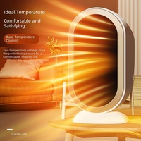 Radiateur électrique PTC compact transfrontalier avec protection contre la surchauffe et la basculation, ventilateur d'air chaud 1000-1500W pour une utilisation hivernale sur 10m