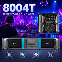 Amplificateur de puissance professionnel 800W 4 canaux classe H pour karaoké, DJ, enceintes PA et système de sonorisation des basses