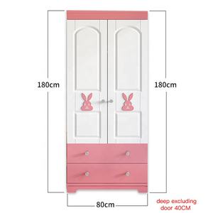 Camerino mobili di Design moderno a buon mercato prezzo personalizzato armadio in legno con cassetti rosa semplice <span class=keywords><strong>per</strong></span> bambini guardaroba <span class=keywords><strong>per</strong></span> le ragazze - Product Image 6