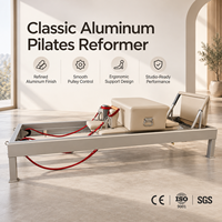 Mesin Reformer Pilates Aluminium Klasik Profesional, Dapat Disesuaikan, Tahan Lama, Multifungsi, Untuk Latihan Tubuh, Penggunaan Studio Pilates