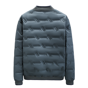 Doudoune d'hiver pour homme à col, chaude et tendance, en duvet de canard gris, modèle court, classique et très prisée à l'international - Product Image 2