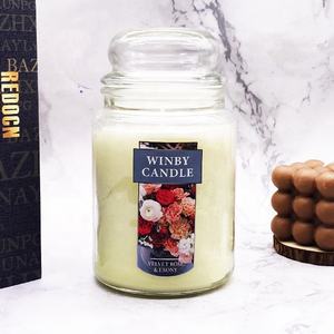 D16T gros marque privée longue durée de combustion grande taille cire de soja Style Yankee arôme bougies <span class=keywords><strong>en</strong></span> verre parfumées <span class=keywords><strong>en</strong></span> vrac - Product Image 3